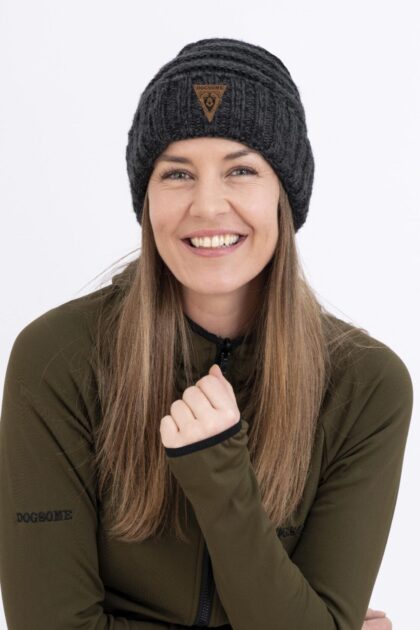 Mottled anthracite hat